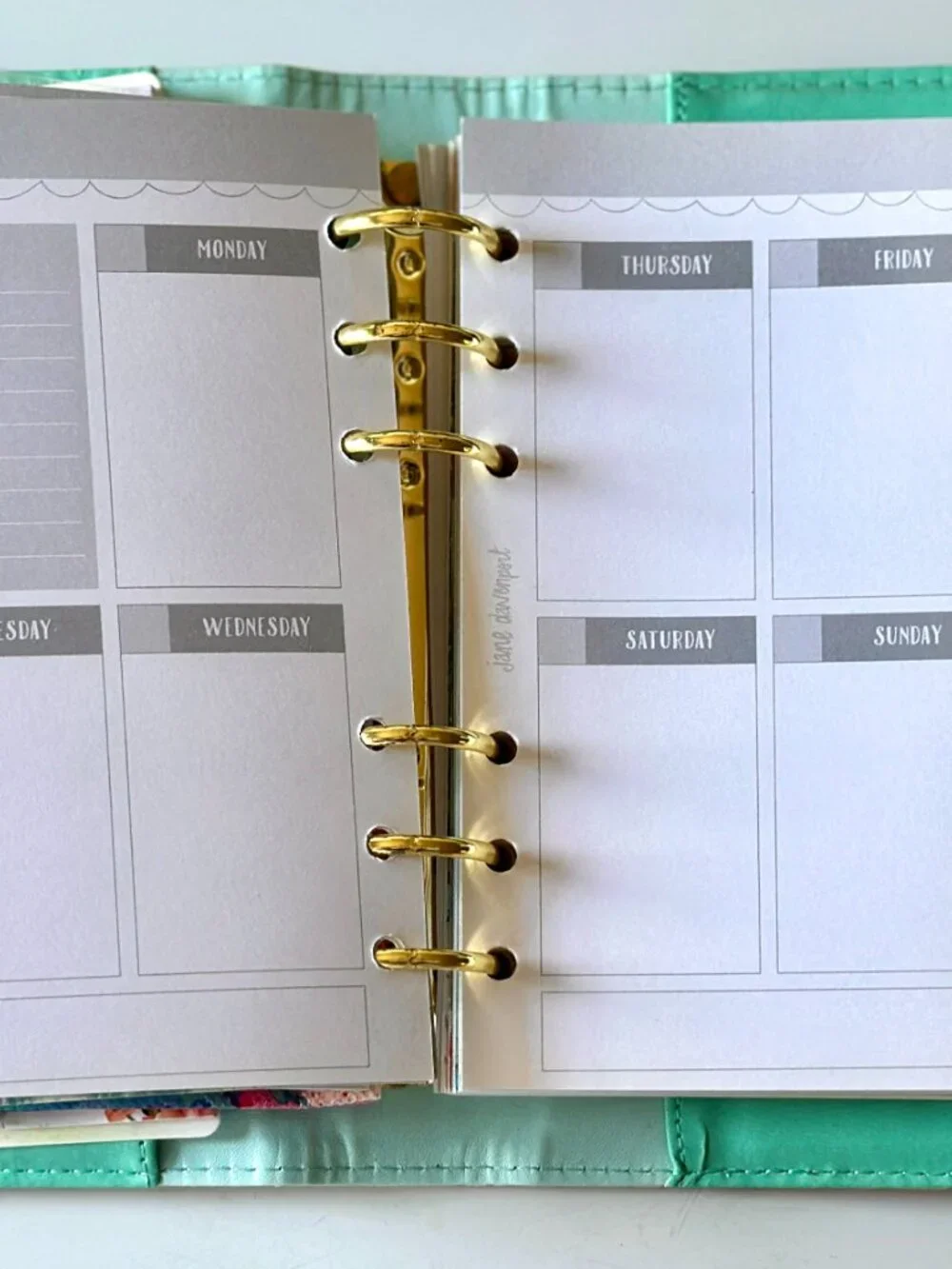 Jane Davenport Planner Girl Complete Planner Set Stamps Tabs Pouch RARE